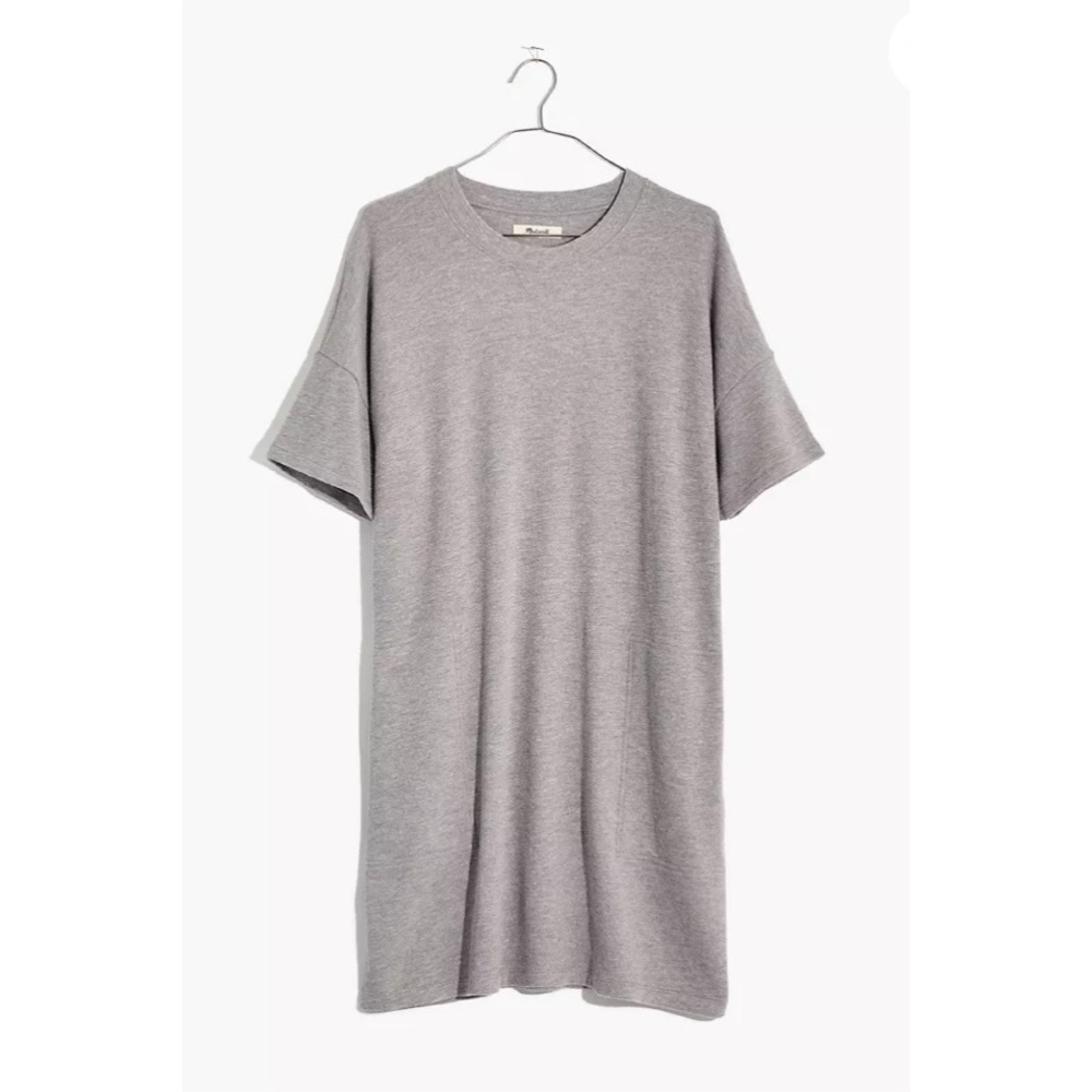 Madewell Grey cozy Terry Sweatshirt Dress w pockets